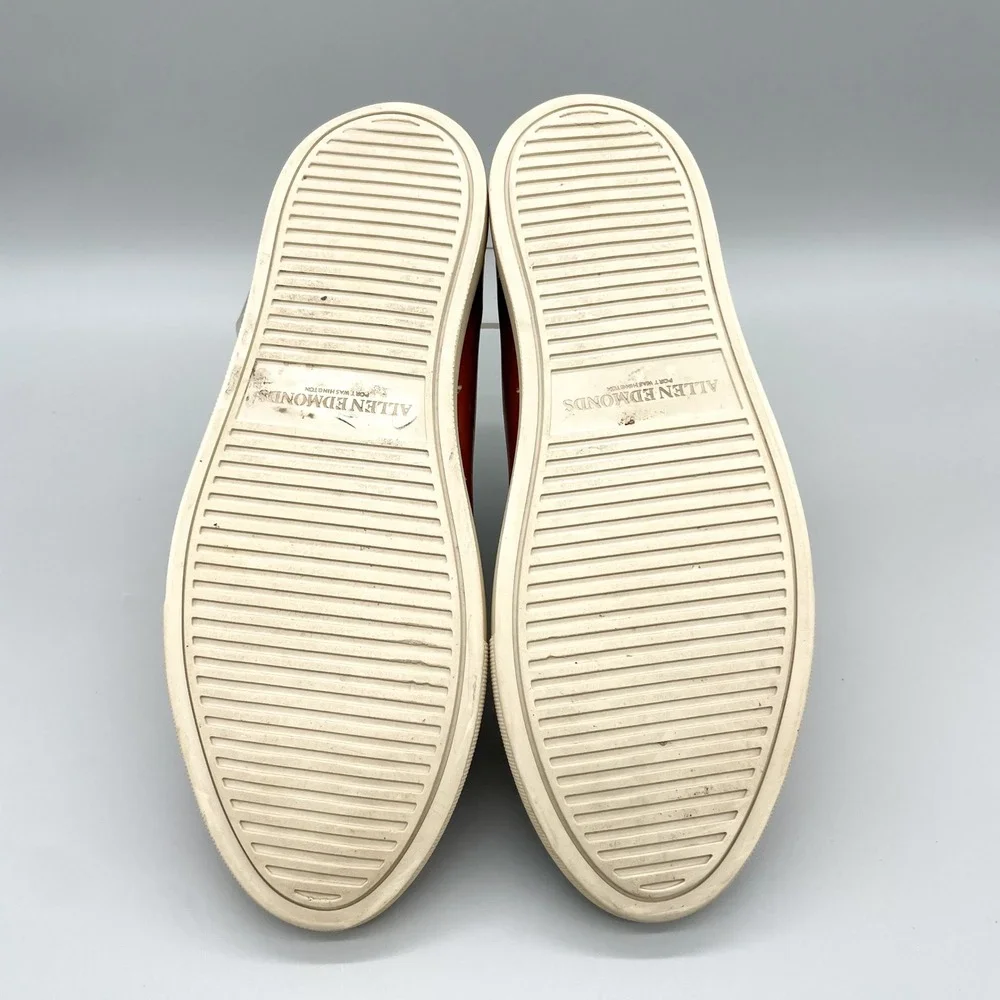 Allen Edmonds Canal Court Mens 12 E Tan Leather Sneakers Casual Office Preppy